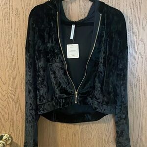 Crushed Velvet Crop Jacket
